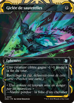 Giclée de sauterelles