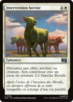 Intervention bovine