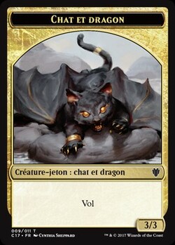 Chat et dragon | Or