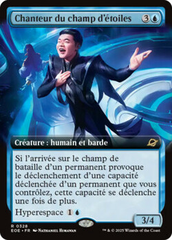 Chanteur du champ d'étoiles