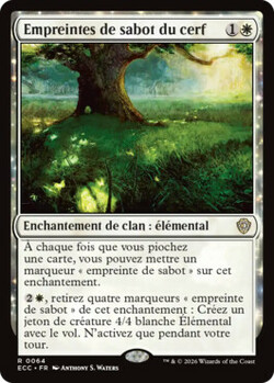 Empreintes de sabot du cerf