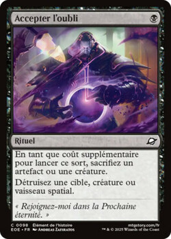 Accepter l'oubli