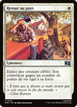 Retour au pays