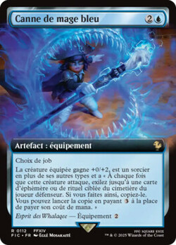 Canne de mage bleu