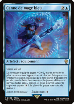 Canne de mage bleu