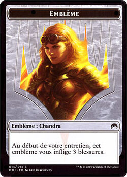 Emblème : Chandra, flamme rugissante