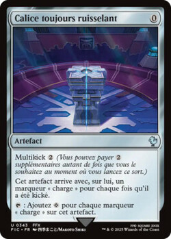 Calice toujours ruisselant