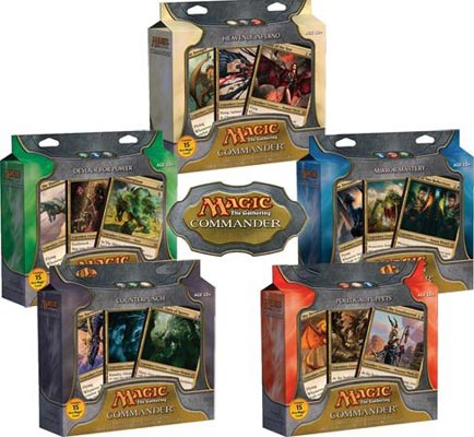 COMMANDER - les 5 différents packs