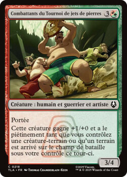 Combattants du Tournoi de jets de pierres