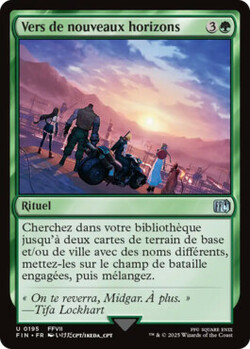 Vers de nouveaux horizons