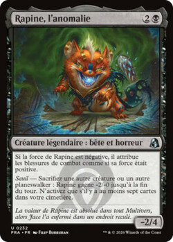 Rapine, l'anomalie
