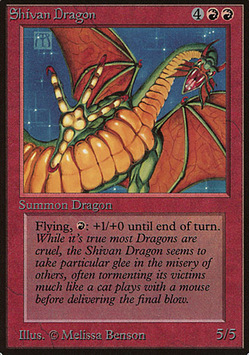 Shivan Dragon - Alpha - Beta - Cartes Magic - MTGFRANCE Boutique