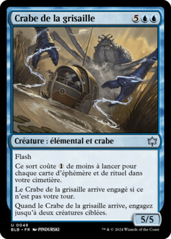 Crabe de la grisaille