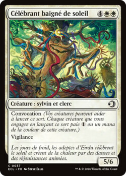 Célébrant baigné de soleil