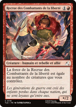 Recrue des Combattants de la liberté