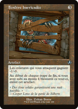 Fenêtre barricadée