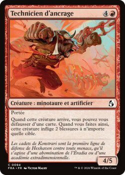 Technicien d'ancrage