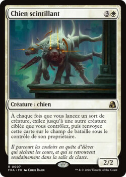 Chien scintillant