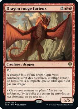 Dragon rouge furieux