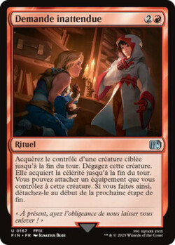 Demande inattendue