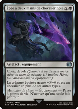 Épée à deux mains de chevalier noir