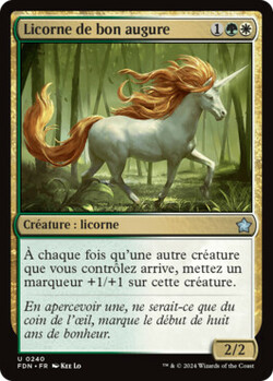 Licorne de bon augure