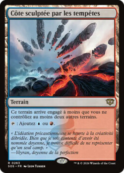 Côte sculptée par les tempêtes