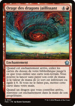 Orage des dragons jaillissant