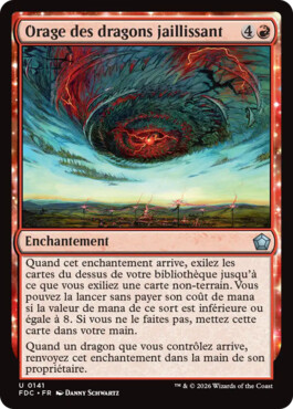 Orage des dragons jaillissant