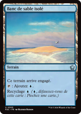 Banc de sable isolé